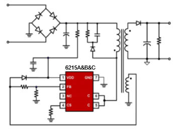 開(kāi)關(guān)電源芯片U6215電路圖